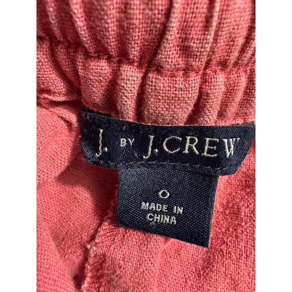 J. Crew Linen-Cotton Blend Coral Pants - Women’s Size 0 - Picture 15 of 15
